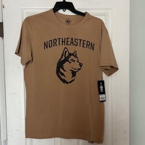 NWT 47 Tan Northeastern Huskies Men's Tee